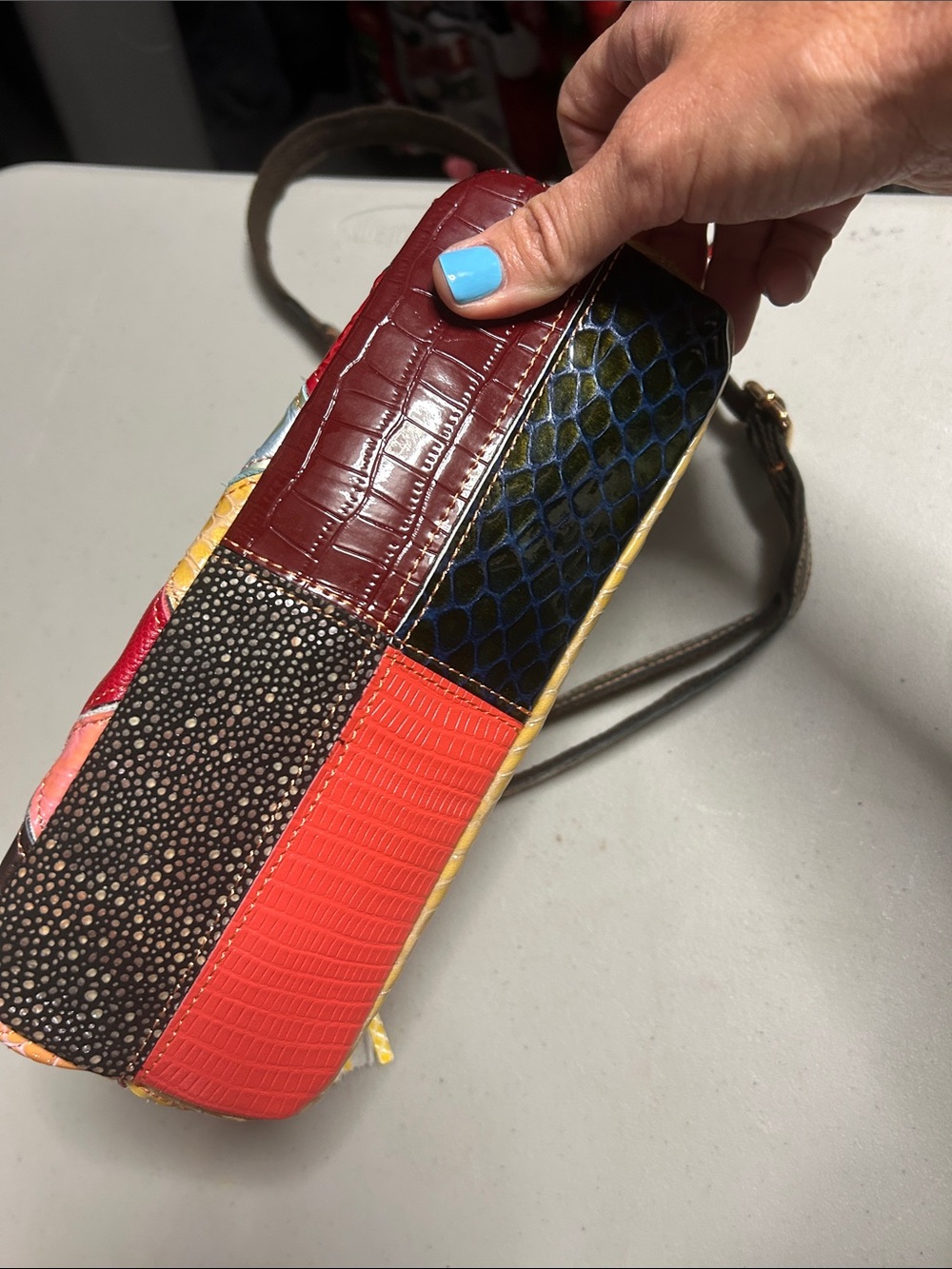 Patchwork multi colored purse - Picture 3 of 7